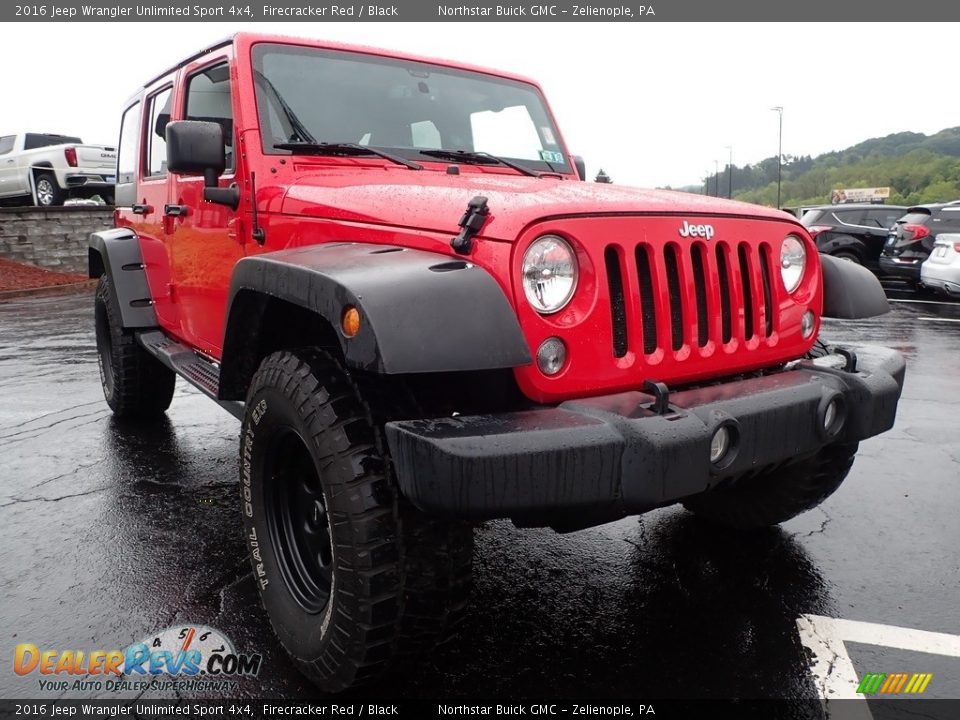 2016 Jeep Wrangler Unlimited Sport 4x4 Firecracker Red / Black Photo #4