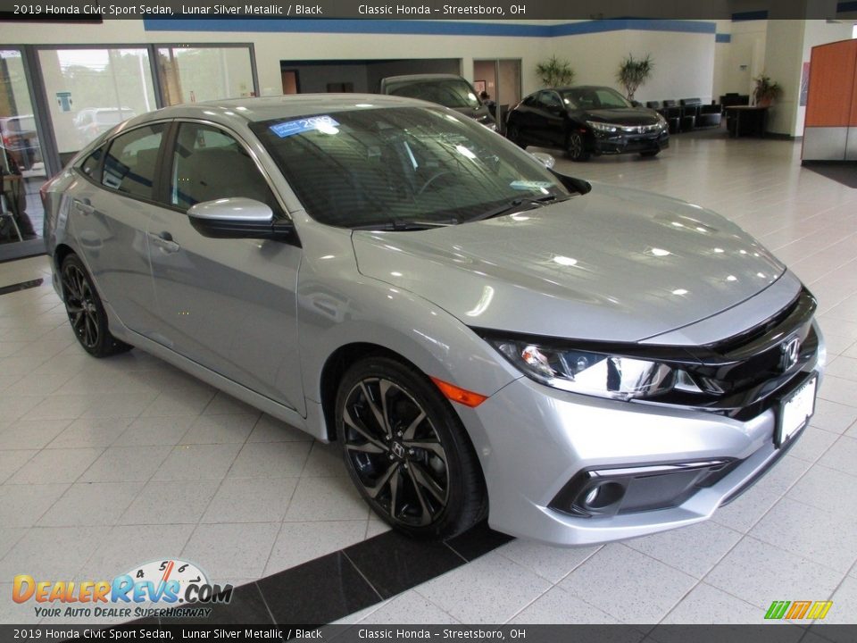 2019 Honda Civic Sport Sedan Lunar Silver Metallic / Black Photo #3