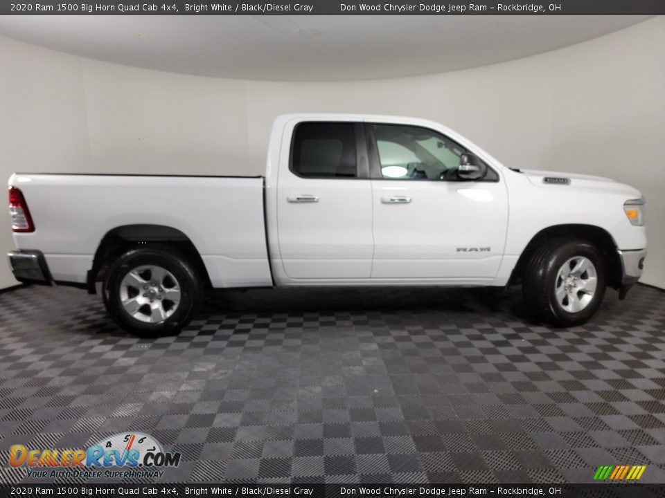 2020 Ram 1500 Big Horn Quad Cab 4x4 Bright White / Black/Diesel Gray Photo #10