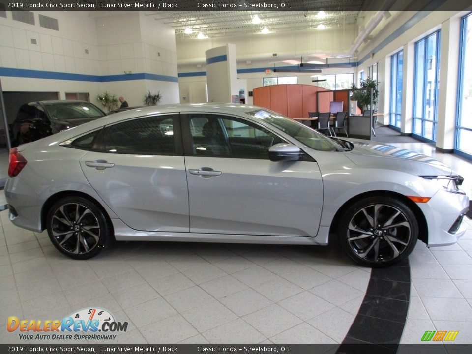 2019 Honda Civic Sport Sedan Lunar Silver Metallic / Black Photo #4
