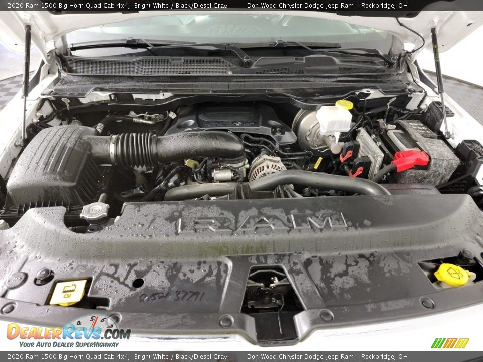 2020 Ram 1500 Big Horn Quad Cab 4x4 Bright White / Black/Diesel Gray Photo #12