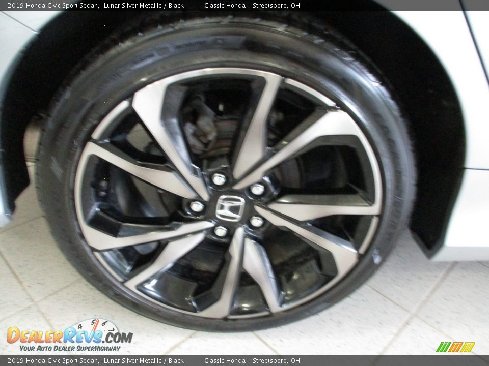 2019 Honda Civic Sport Sedan Lunar Silver Metallic / Black Photo #6