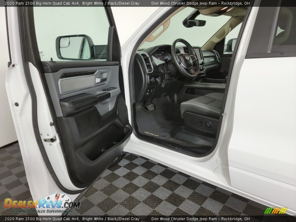 2020 Ram 1500 Big Horn Quad Cab 4x4 Bright White / Black/Diesel Gray Photo #13