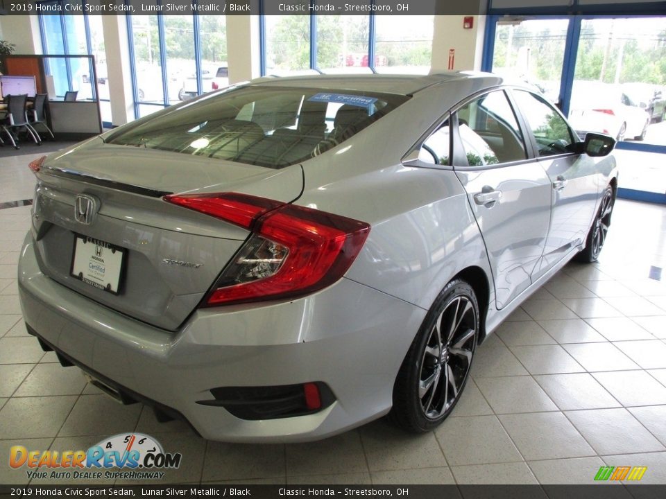 2019 Honda Civic Sport Sedan Lunar Silver Metallic / Black Photo #7