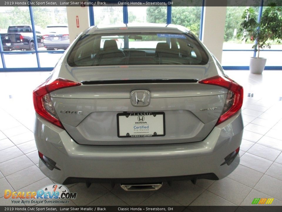 2019 Honda Civic Sport Sedan Lunar Silver Metallic / Black Photo #8