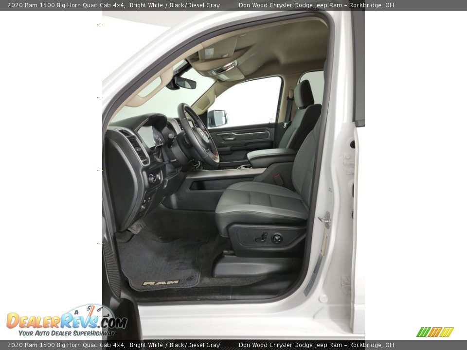 2020 Ram 1500 Big Horn Quad Cab 4x4 Bright White / Black/Diesel Gray Photo #16