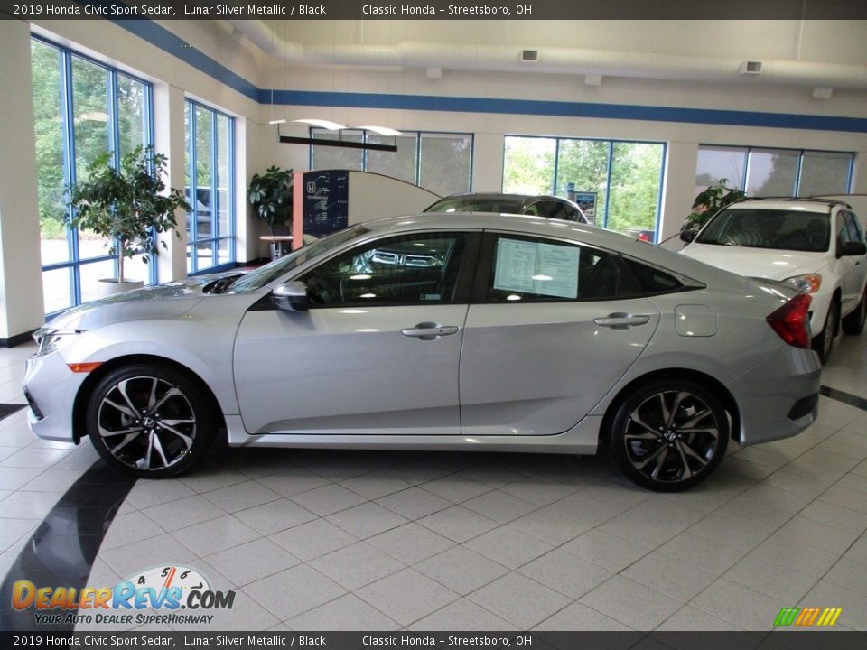 2019 Honda Civic Sport Sedan Lunar Silver Metallic / Black Photo #10
