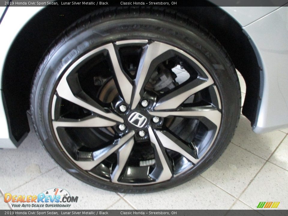 2019 Honda Civic Sport Sedan Lunar Silver Metallic / Black Photo #11