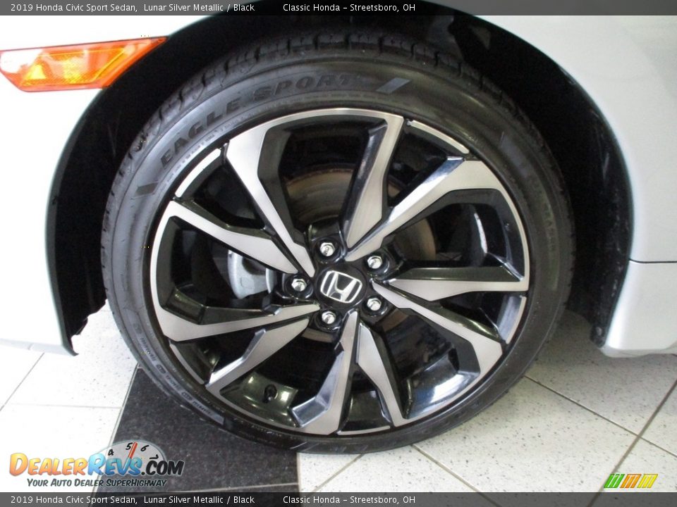 2019 Honda Civic Sport Sedan Lunar Silver Metallic / Black Photo #12