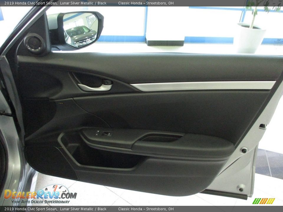 2019 Honda Civic Sport Sedan Lunar Silver Metallic / Black Photo #14