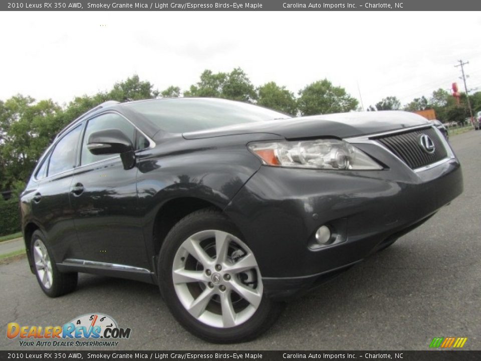 2010 Lexus RX 350 AWD Smokey Granite Mica / Light Gray/Espresso Birds-Eye Maple Photo #1