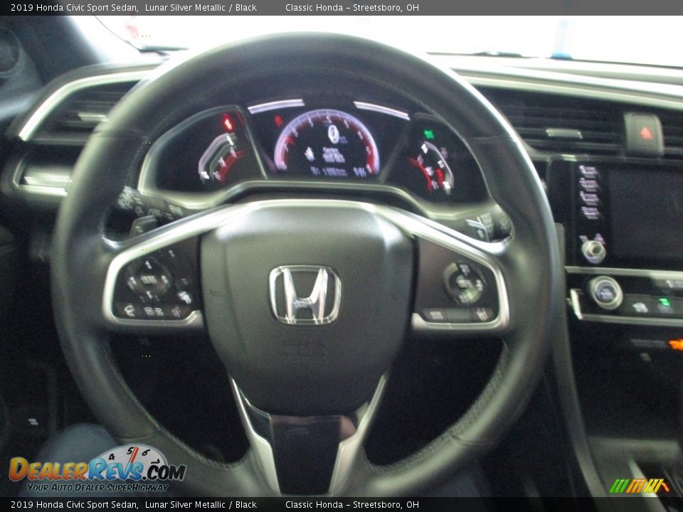 2019 Honda Civic Sport Sedan Lunar Silver Metallic / Black Photo #29