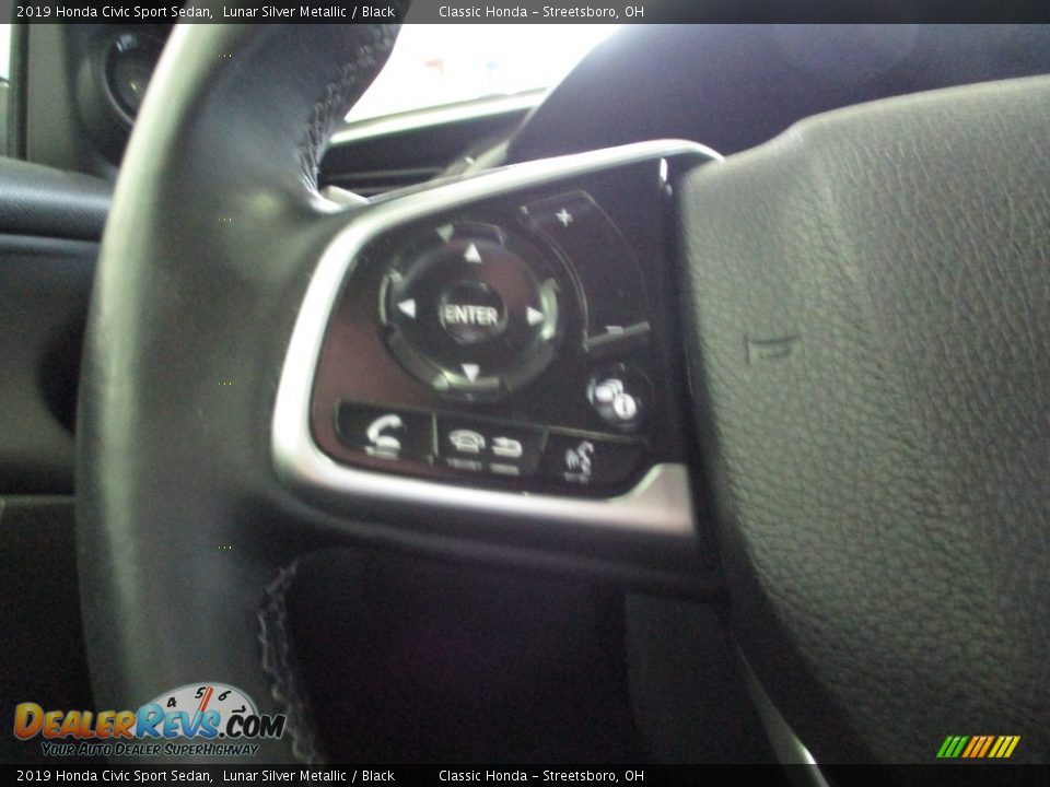 2019 Honda Civic Sport Sedan Lunar Silver Metallic / Black Photo #30