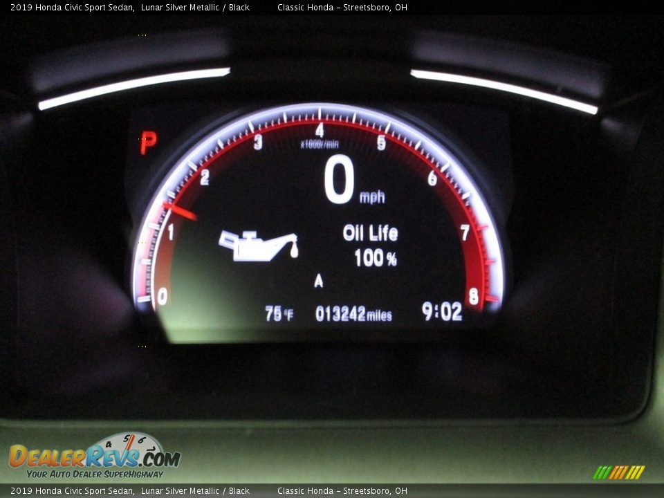2019 Honda Civic Sport Sedan Lunar Silver Metallic / Black Photo #32