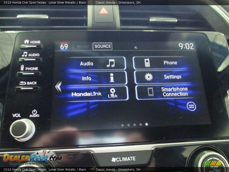 2019 Honda Civic Sport Sedan Lunar Silver Metallic / Black Photo #36