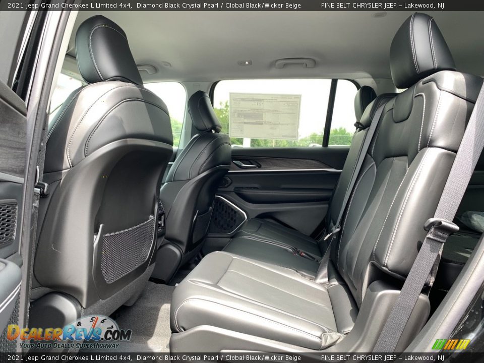 2021 Jeep Grand Cherokee L Limited 4x4 Diamond Black Crystal Pearl / Global Black/Wicker Beige Photo #9