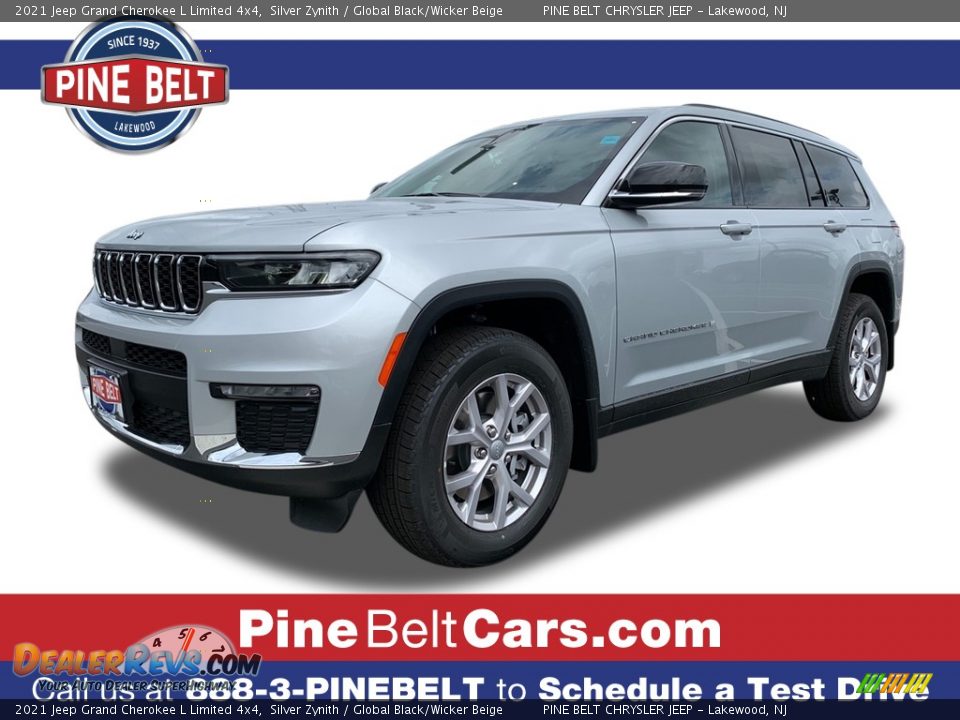 2021 Jeep Grand Cherokee L Limited 4x4 Silver Zynith / Global Black/Wicker Beige Photo #1