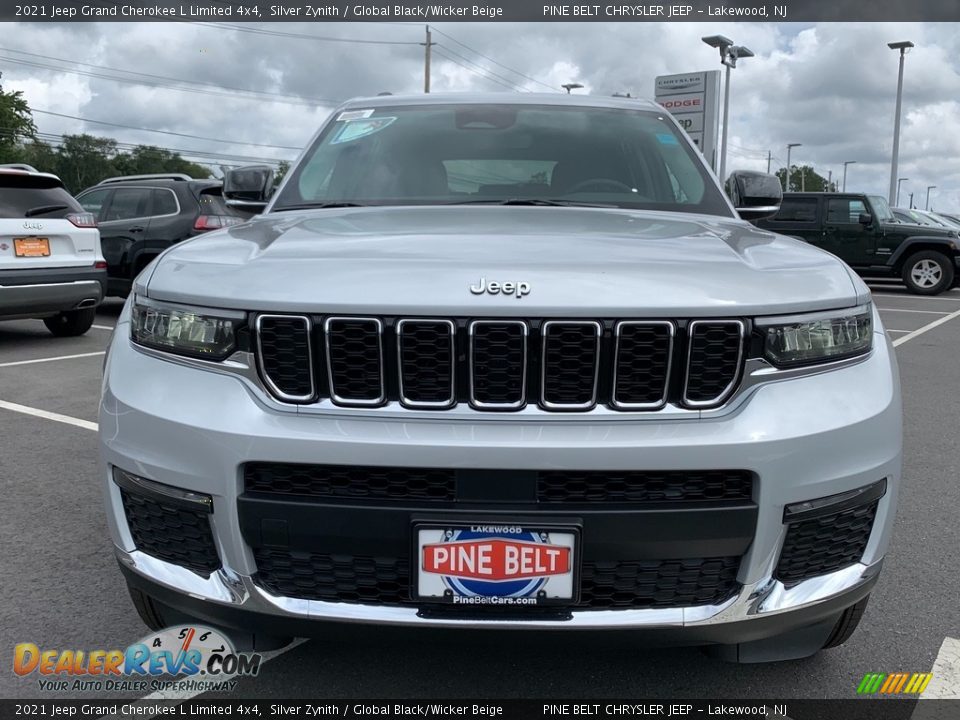 2021 Jeep Grand Cherokee L Limited 4x4 Silver Zynith / Global Black/Wicker Beige Photo #3