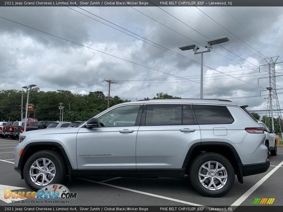 2021 Jeep Grand Cherokee L Limited 4x4 Silver Zynith / Global Black/Wicker Beige Photo #4