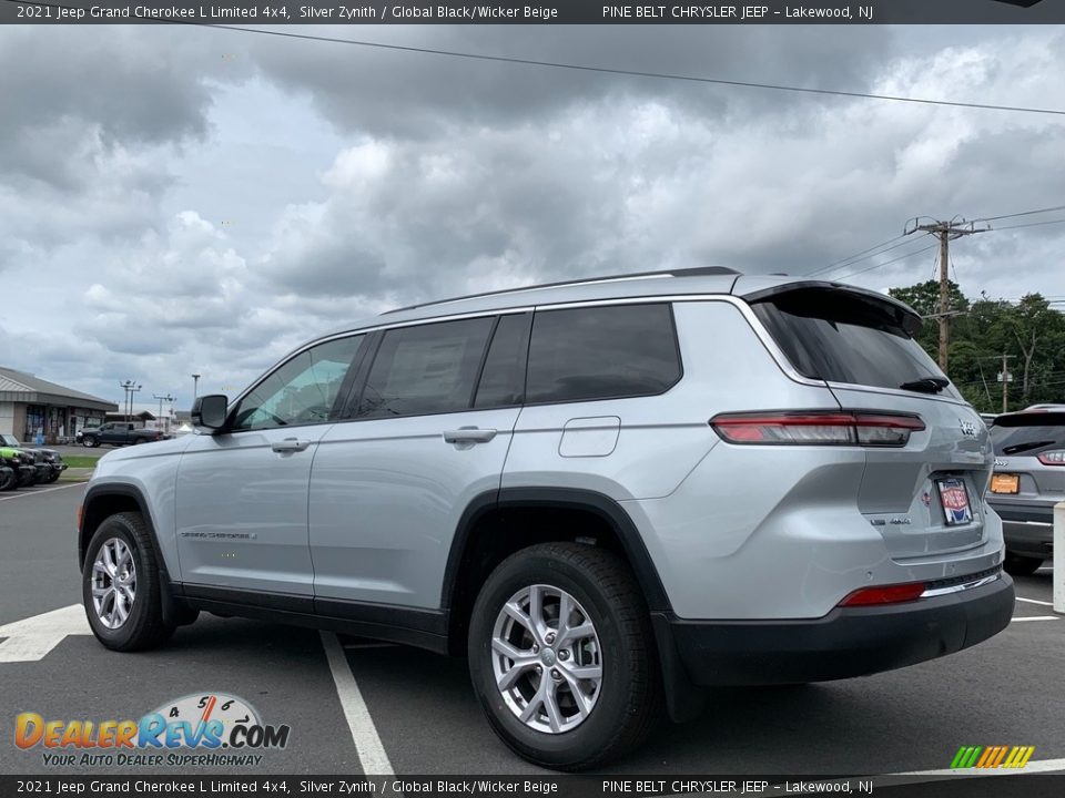 2021 Jeep Grand Cherokee L Limited 4x4 Silver Zynith / Global Black/Wicker Beige Photo #6