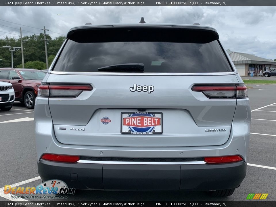 2021 Jeep Grand Cherokee L Limited 4x4 Silver Zynith / Global Black/Wicker Beige Photo #7