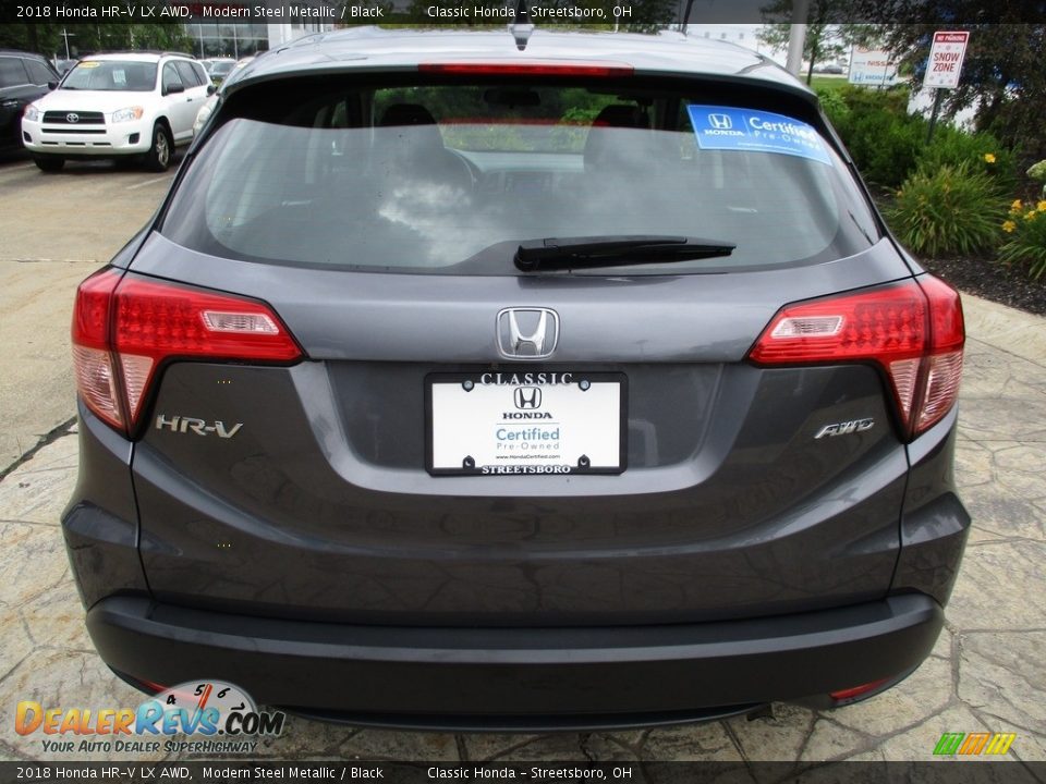 2018 Honda HR-V LX AWD Modern Steel Metallic / Black Photo #7