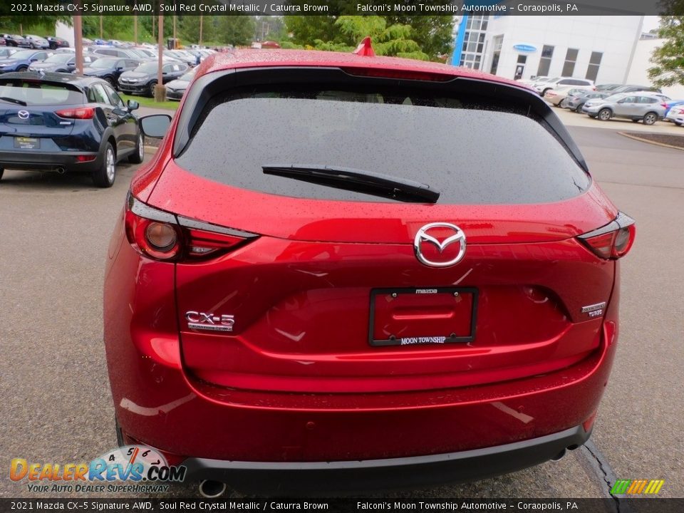 2021 Mazda CX-5 Signature AWD Soul Red Crystal Metallic / Caturra Brown Photo #3