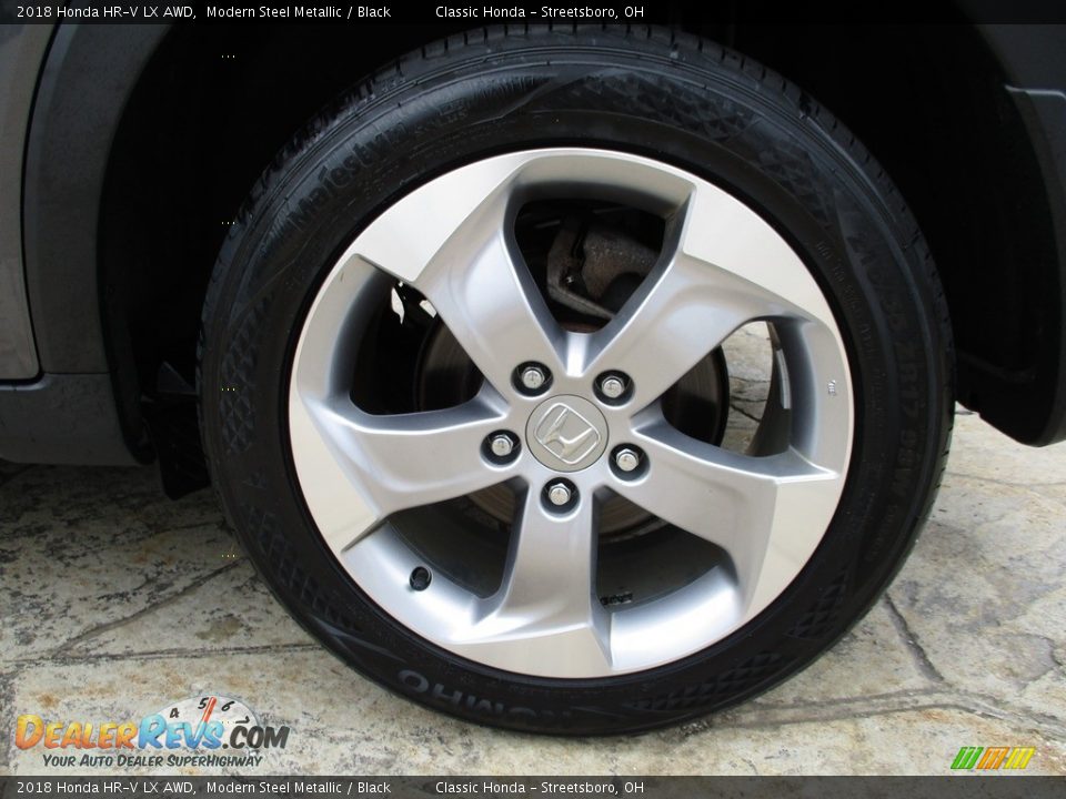 2018 Honda HR-V LX AWD Modern Steel Metallic / Black Photo #9