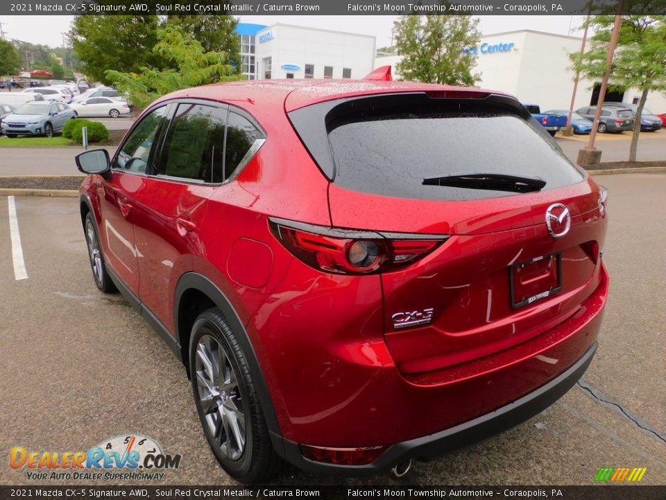 2021 Mazda CX-5 Signature AWD Soul Red Crystal Metallic / Caturra Brown Photo #5