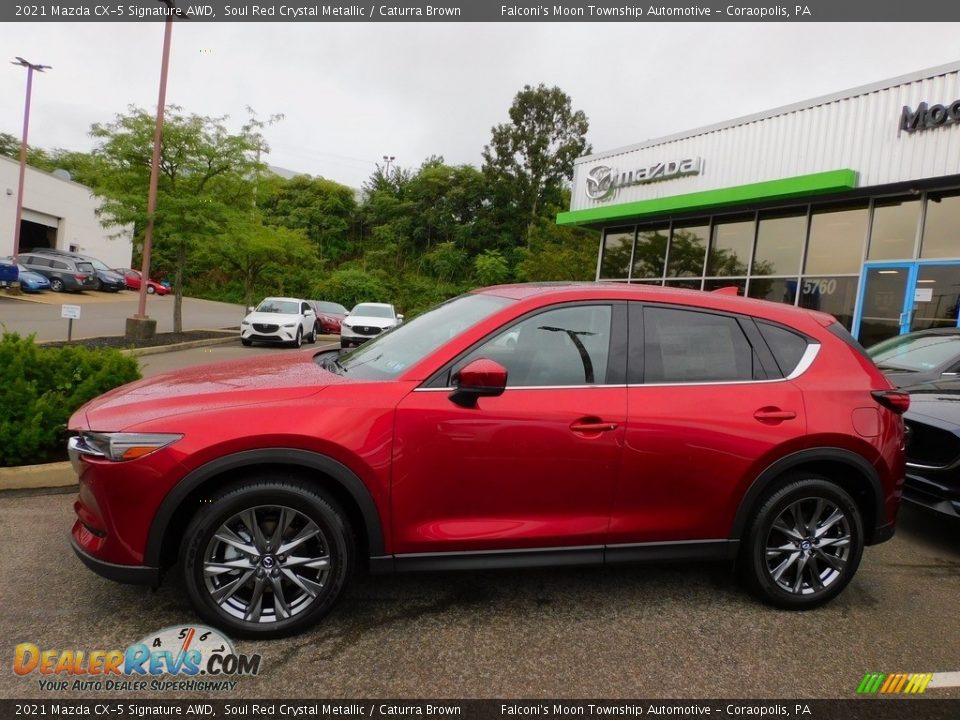 2021 Mazda CX-5 Signature AWD Soul Red Crystal Metallic / Caturra Brown Photo #6