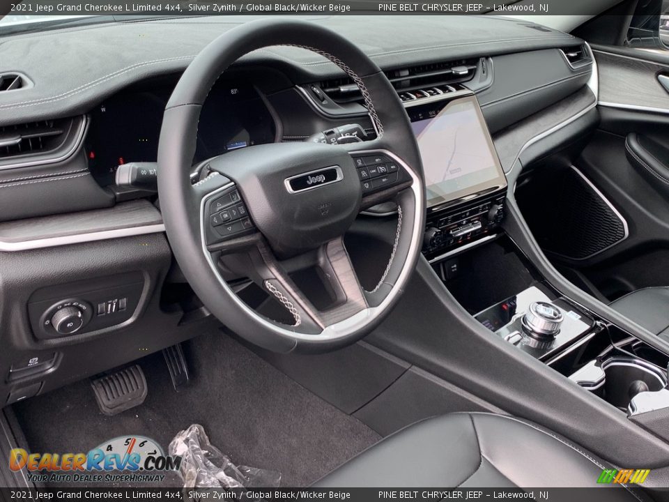 2021 Jeep Grand Cherokee L Limited 4x4 Silver Zynith / Global Black/Wicker Beige Photo #13