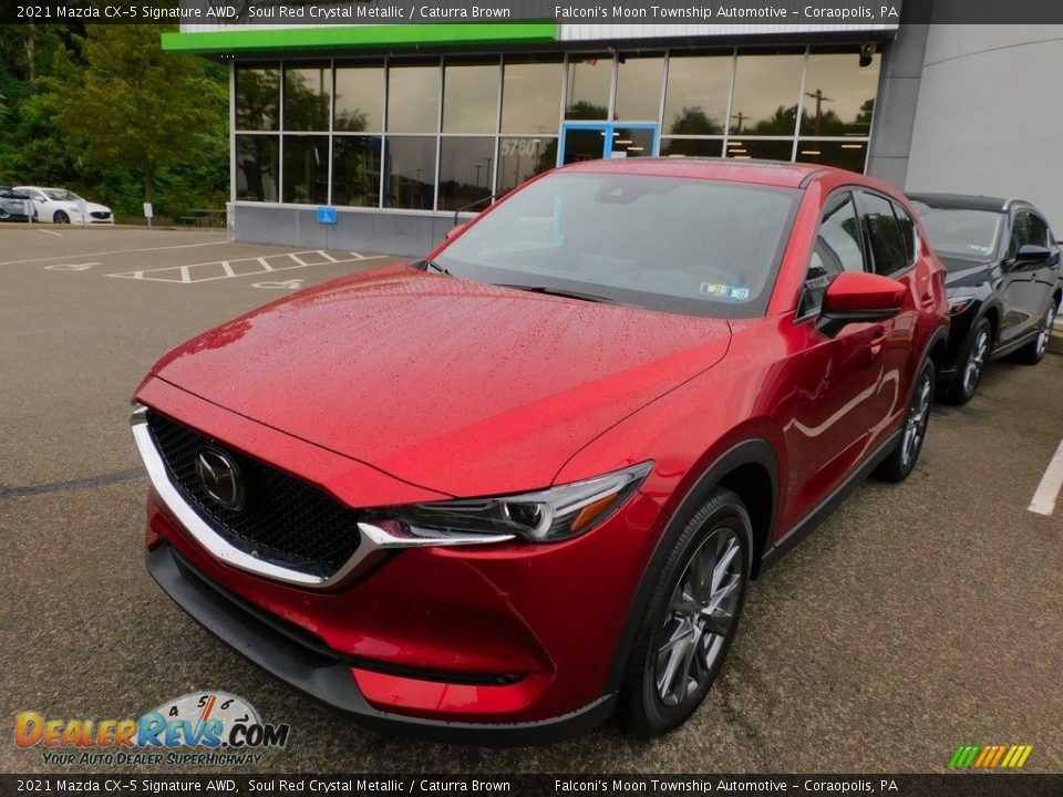 2021 Mazda CX-5 Signature AWD Soul Red Crystal Metallic / Caturra Brown Photo #7