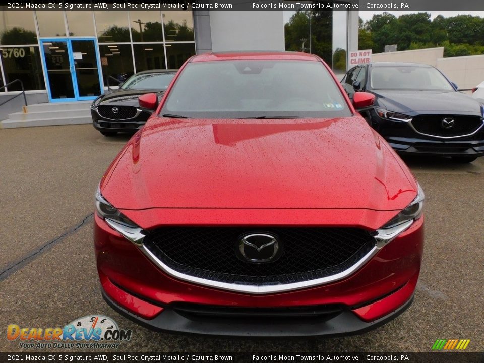 2021 Mazda CX-5 Signature AWD Soul Red Crystal Metallic / Caturra Brown Photo #8