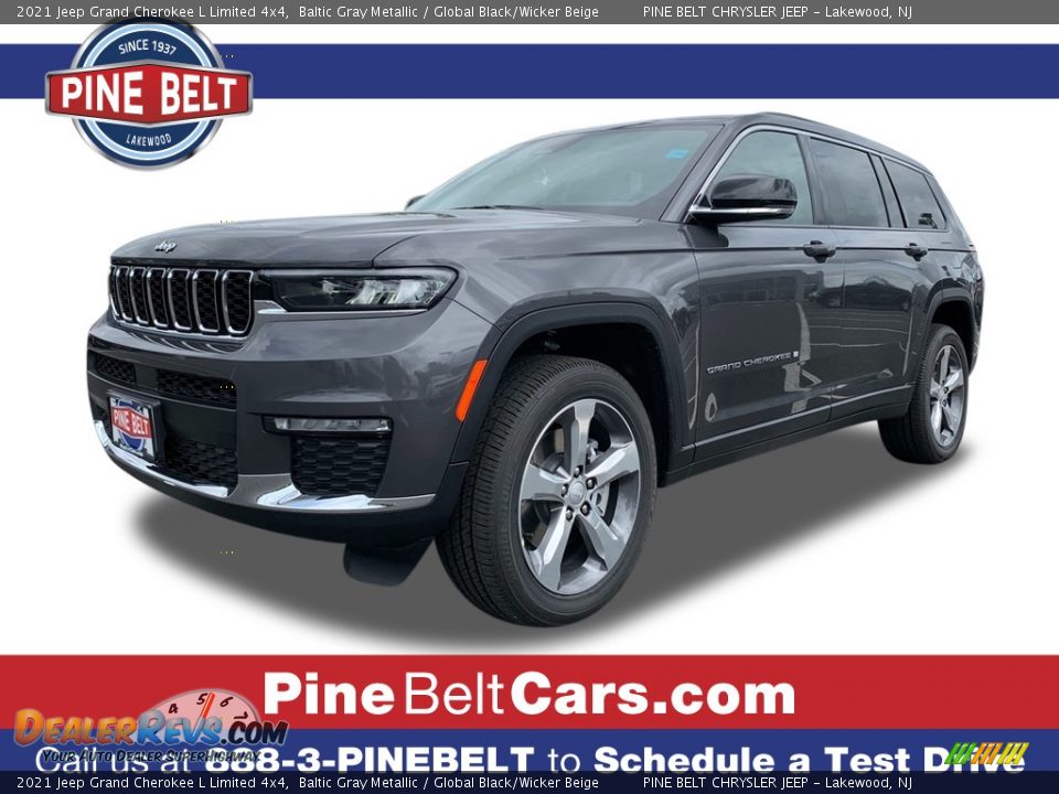 2021 Jeep Grand Cherokee L Limited 4x4 Baltic Gray Metallic / Global Black/Wicker Beige Photo #1