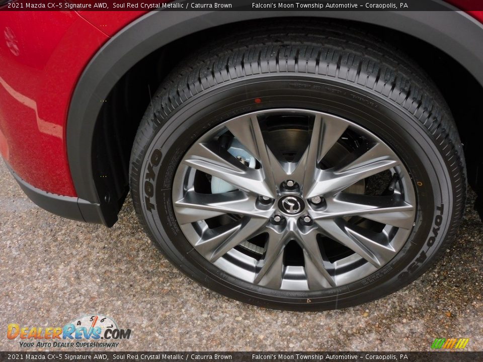 2021 Mazda CX-5 Signature AWD Soul Red Crystal Metallic / Caturra Brown Photo #9