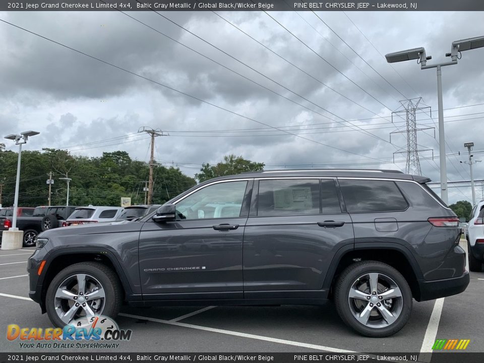 2021 Jeep Grand Cherokee L Limited 4x4 Baltic Gray Metallic / Global Black/Wicker Beige Photo #4