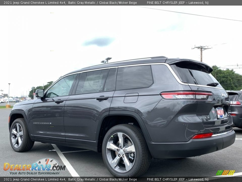 2021 Jeep Grand Cherokee L Limited 4x4 Baltic Gray Metallic / Global Black/Wicker Beige Photo #6