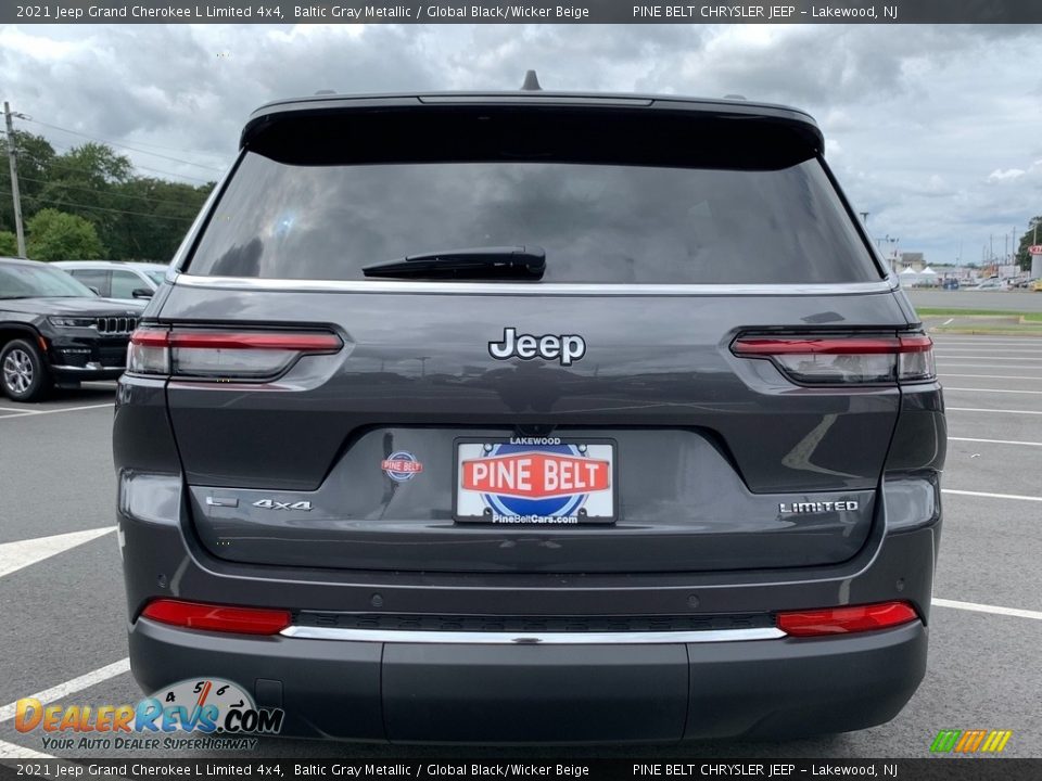 2021 Jeep Grand Cherokee L Limited 4x4 Baltic Gray Metallic / Global Black/Wicker Beige Photo #7