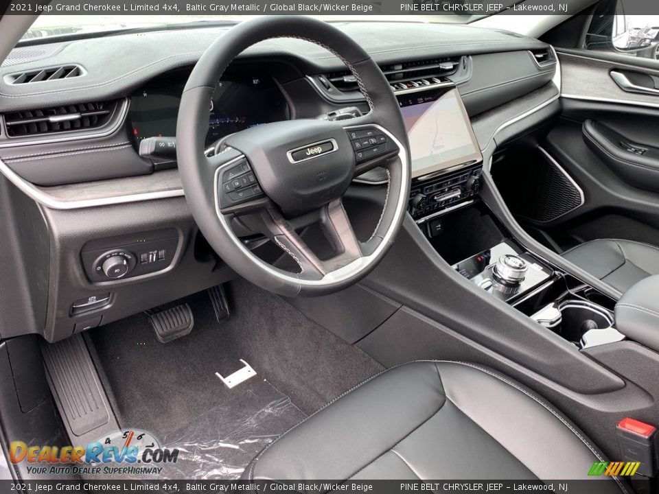 2021 Jeep Grand Cherokee L Limited 4x4 Baltic Gray Metallic / Global Black/Wicker Beige Photo #13