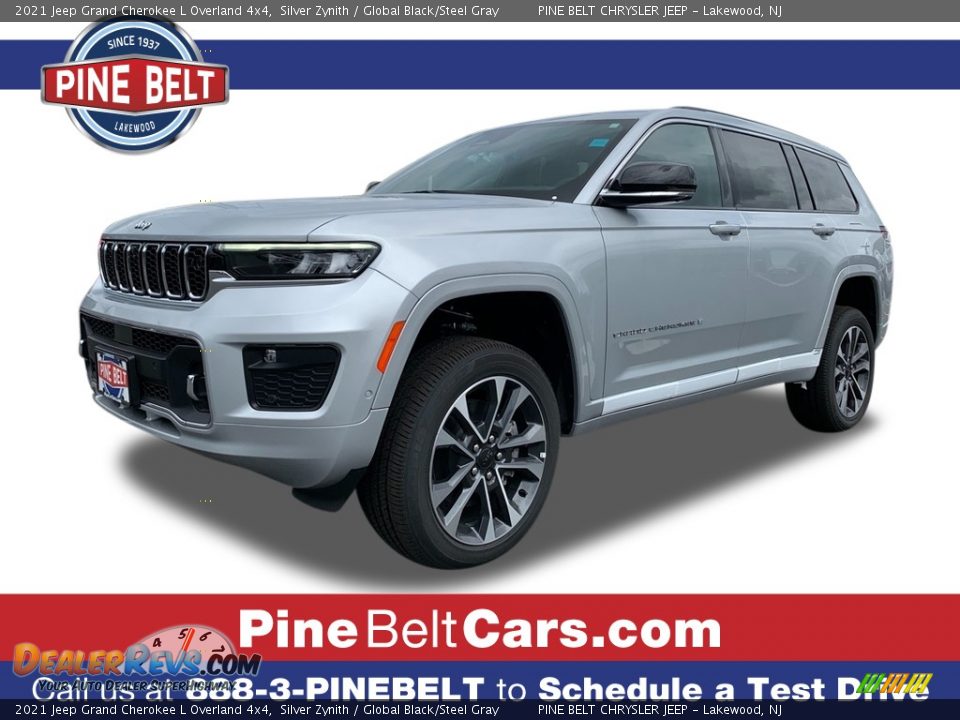 2021 Jeep Grand Cherokee L Overland 4x4 Silver Zynith / Global Black/Steel Gray Photo #1