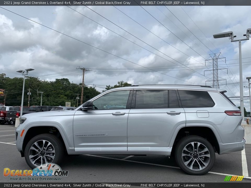 2021 Jeep Grand Cherokee L Overland 4x4 Silver Zynith / Global Black/Steel Gray Photo #4