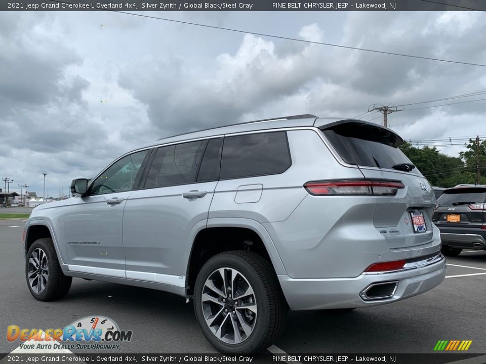 2021 Jeep Grand Cherokee L Overland 4x4 Silver Zynith / Global Black/Steel Gray Photo #6