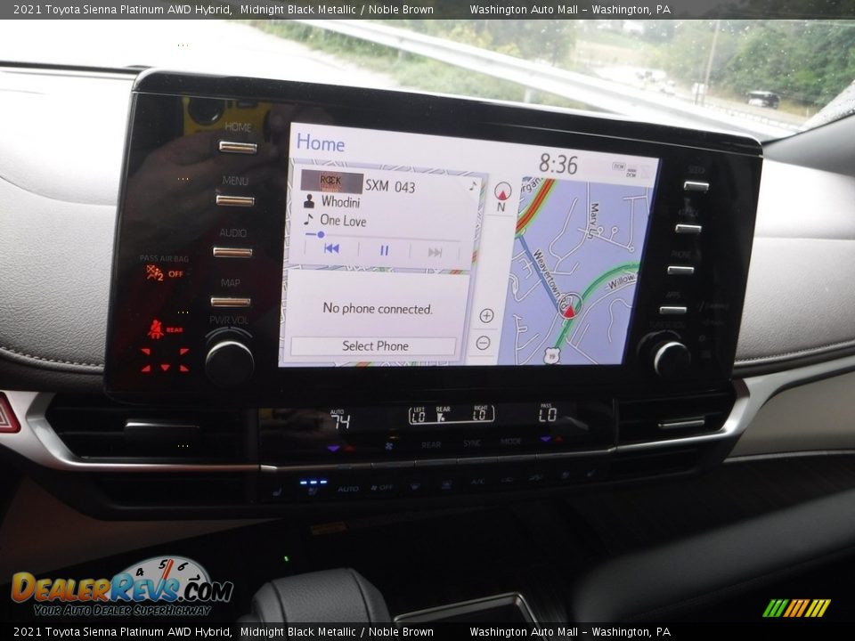 Navigation of 2021 Toyota Sienna Platinum AWD Hybrid Photo #7