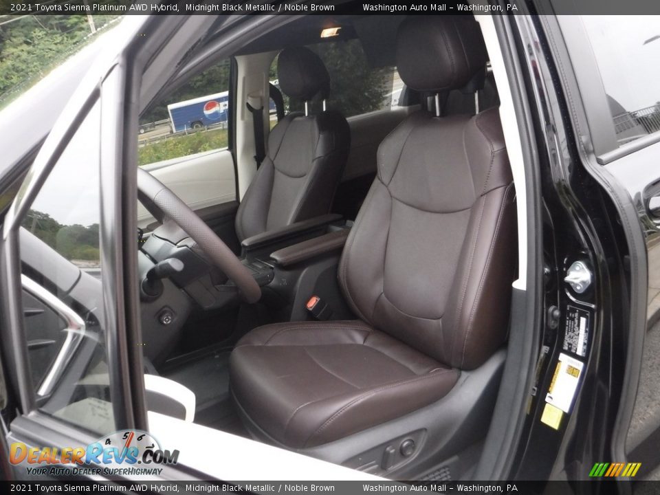 Front Seat of 2021 Toyota Sienna Platinum AWD Hybrid Photo #24