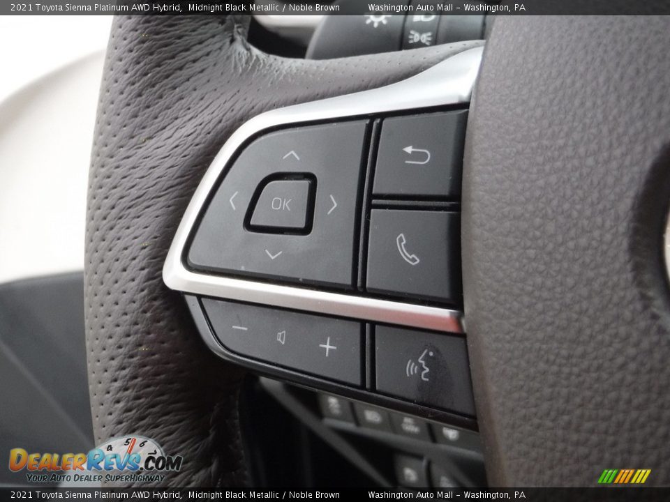 2021 Toyota Sienna Platinum AWD Hybrid Steering Wheel Photo #28