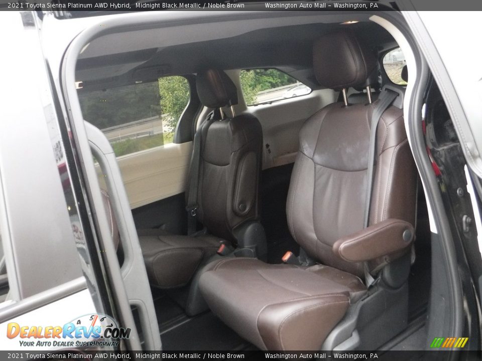 Rear Seat of 2021 Toyota Sienna Platinum AWD Hybrid Photo #36