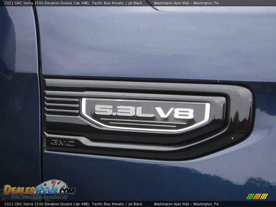 2021 GMC Sierra 1500 Elevation Double Cab 4WD Pacific Blue Metallic / Jet Black Photo #15