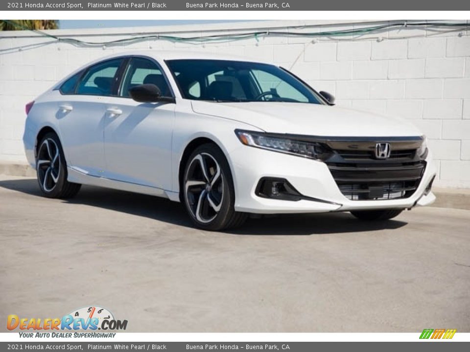 2021 Honda Accord Sport Platinum White Pearl / Black Photo #1