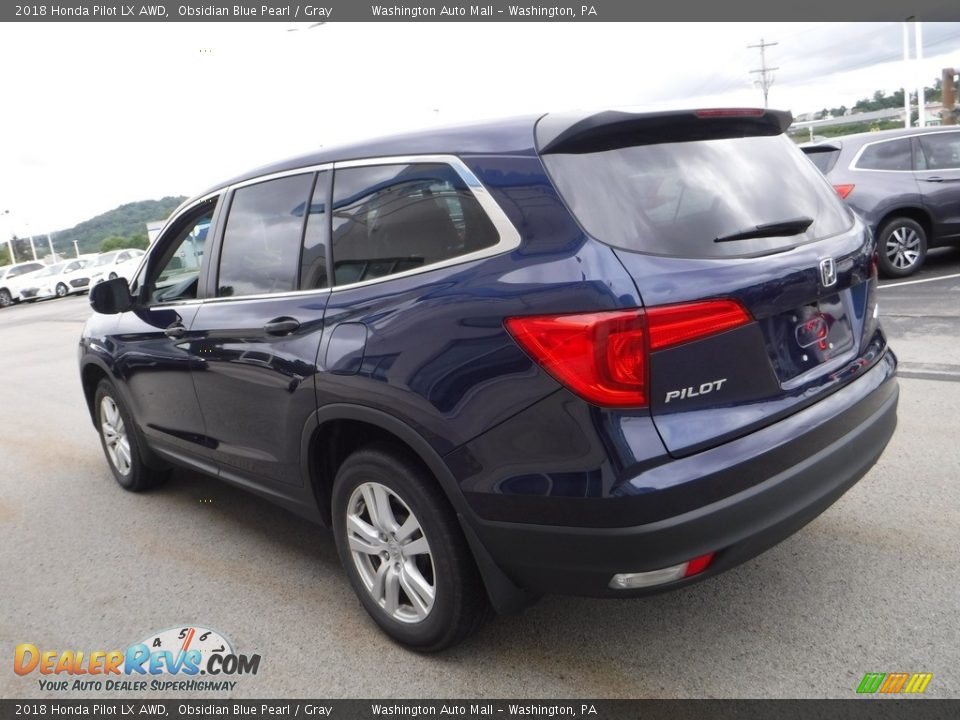 2018 Honda Pilot LX AWD Obsidian Blue Pearl / Gray Photo #4