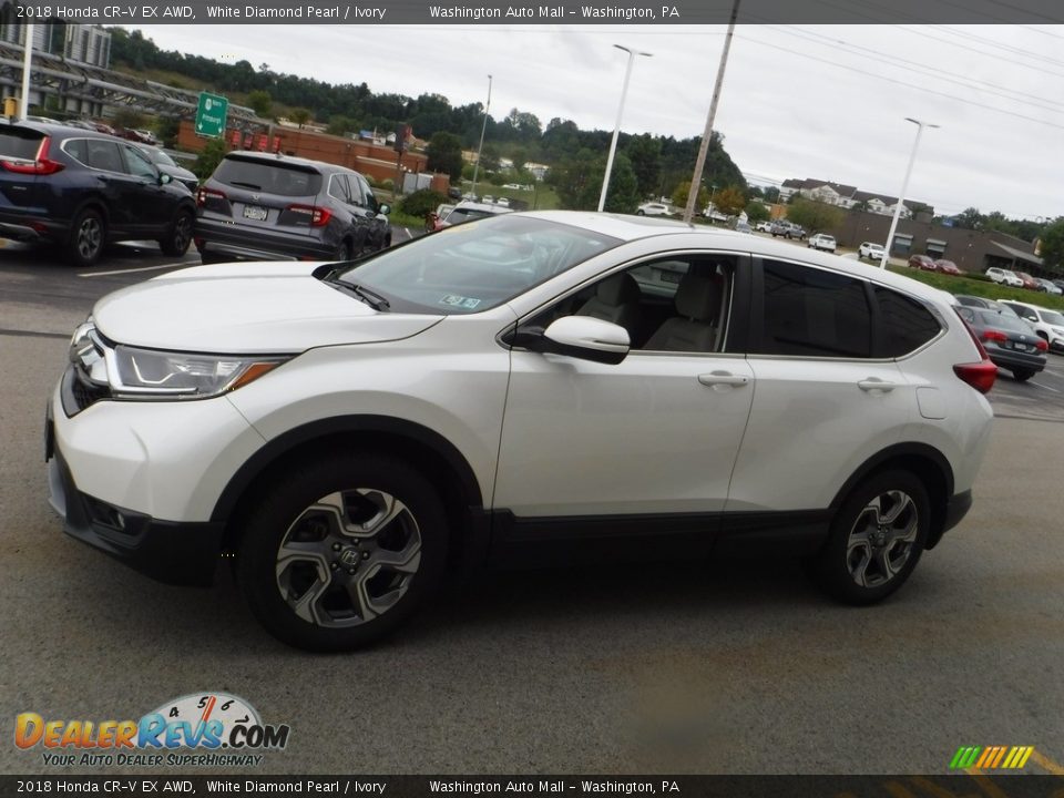 2018 Honda CR-V EX AWD White Diamond Pearl / Ivory Photo #7
